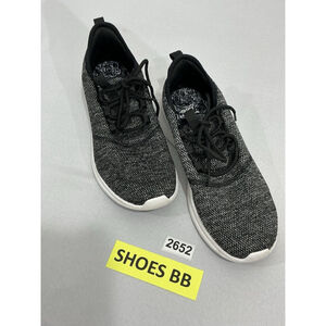 Womans Avia 11 W Black Mixed Knit Arch Support Lace Up Sneakers